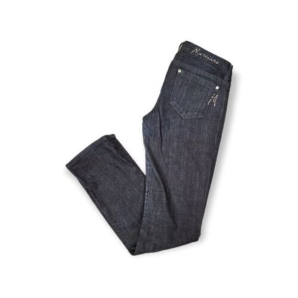 Marciano Women's Black Straight Leg Belt Looped Denim Jeans Size 28 - Picture 1 of 4